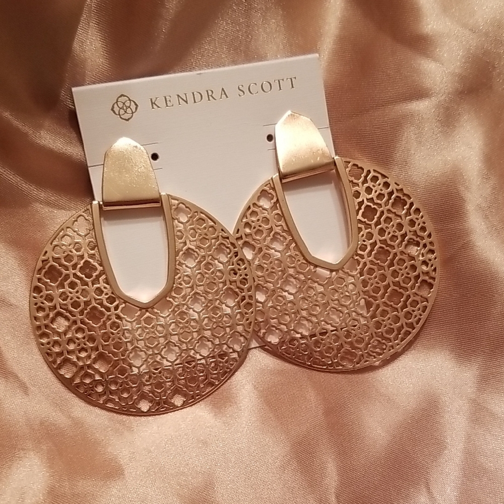 Kendra Scott Rose Gold Filigree Earrings